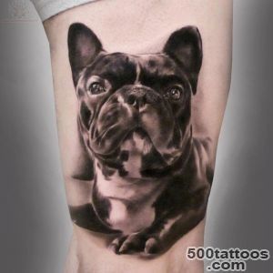 9+ Amazing Dog Tattoos On Leg_28