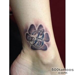 Latest Dog Paw Print Tattoos Ideas_46