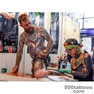 Tattoo enthusiasts gathered in China to showcase body art at an _14