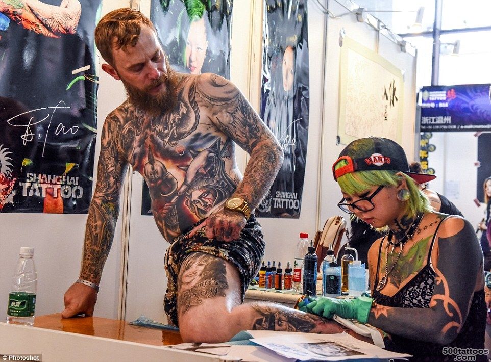 Tattoo enthusiasts gathered in China to showcase body art at an ..._14