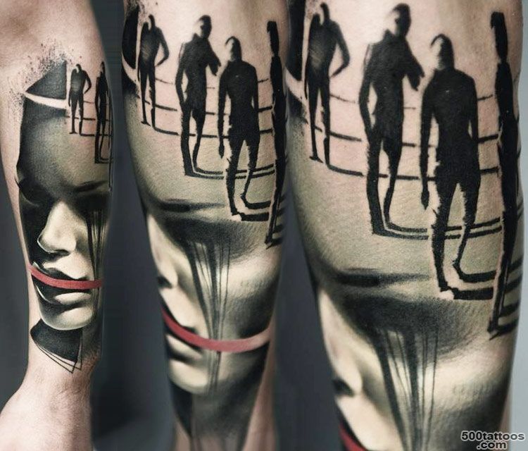 Face and Figures tattoo by Timur Lysenko  No. 1426_15