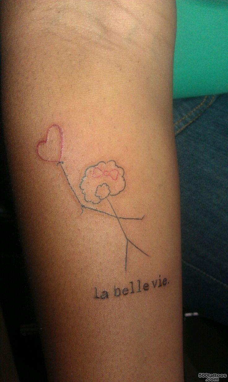 Stick figure tattoo! La belle vie. )) happy birthday to me. Being ..._7