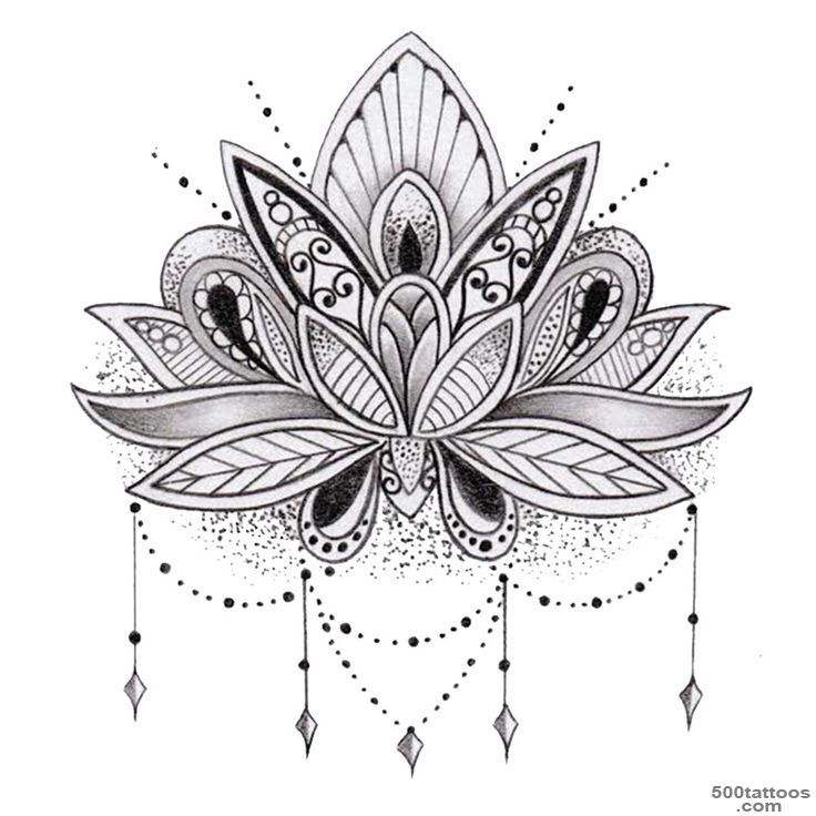 lotus flower drawings for tattoos  Viola#39s Lotus flower by ~Mary ..._26