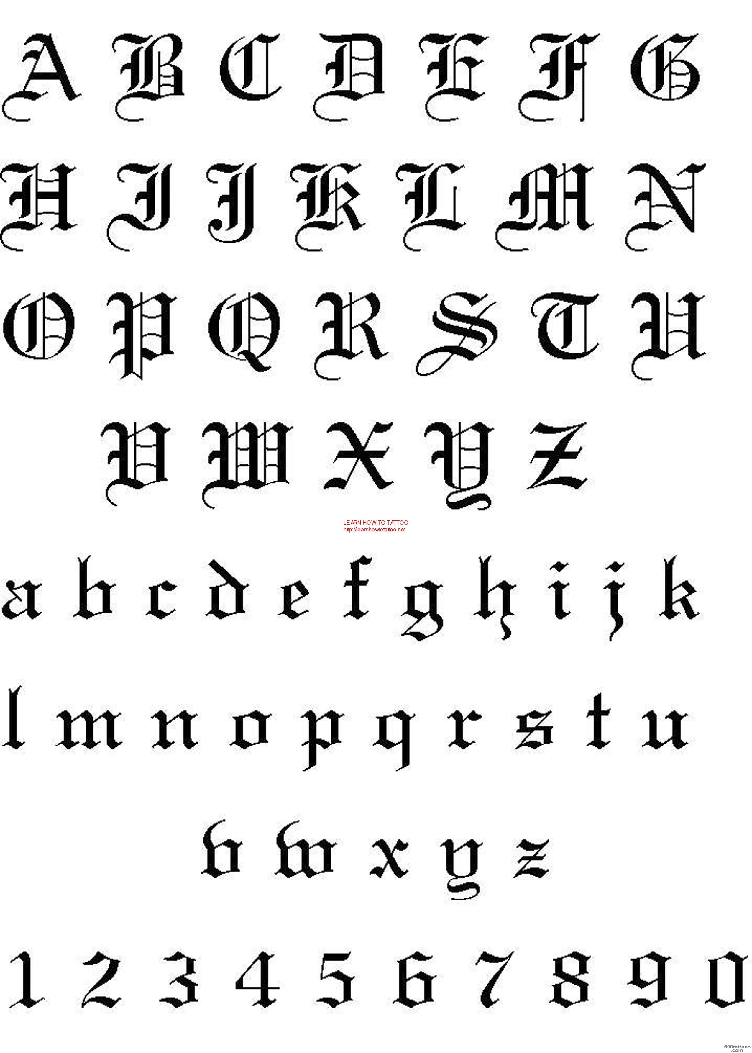 tattoo font hebrew 190_44