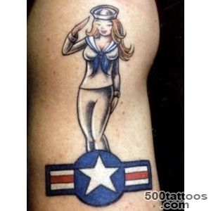 Old school tattoo picture Girl with air force star_15