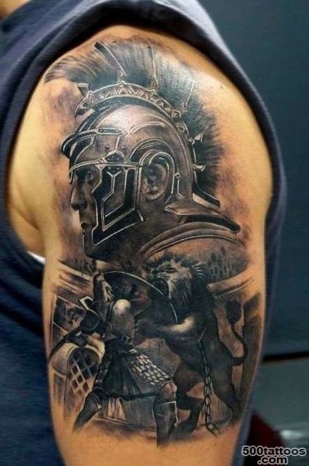 50 Gladiator Tattoo Ideas For Men   Amphitheaters And Armor_1