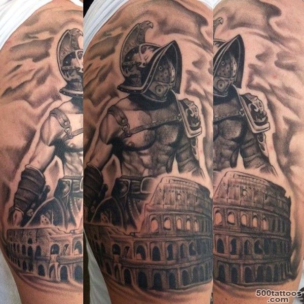 50 Gladiator Tattoo Ideas For Men   Amphitheaters And Armor_10