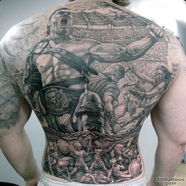 50 Gladiator Tattoo Ideas For Men   Amphitheaters And Armor_26