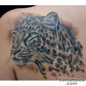 Black ink jaguar growls tattoo design   Tattooimagesbiz_10