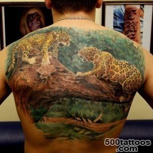 Black ink jaguar growls tattoo design   Tattooimagesbiz_43