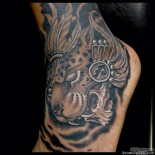 Grey Ink Jaguar Roaring Tattoo By Indio Reyes_39