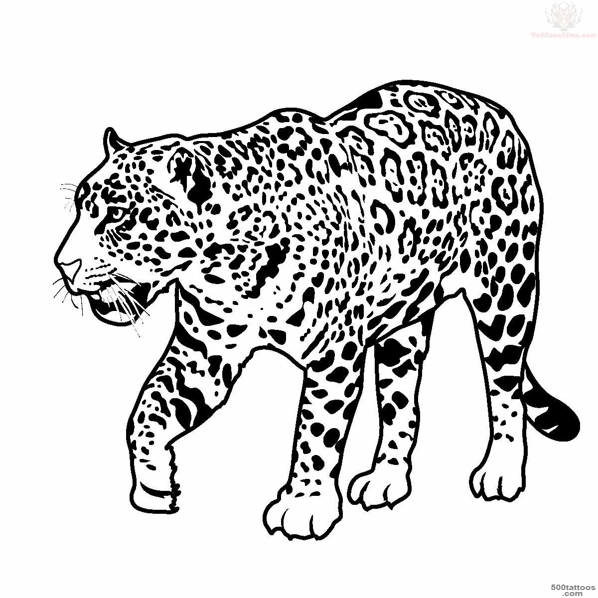 Jaguar Walking Tattoo Design_47
