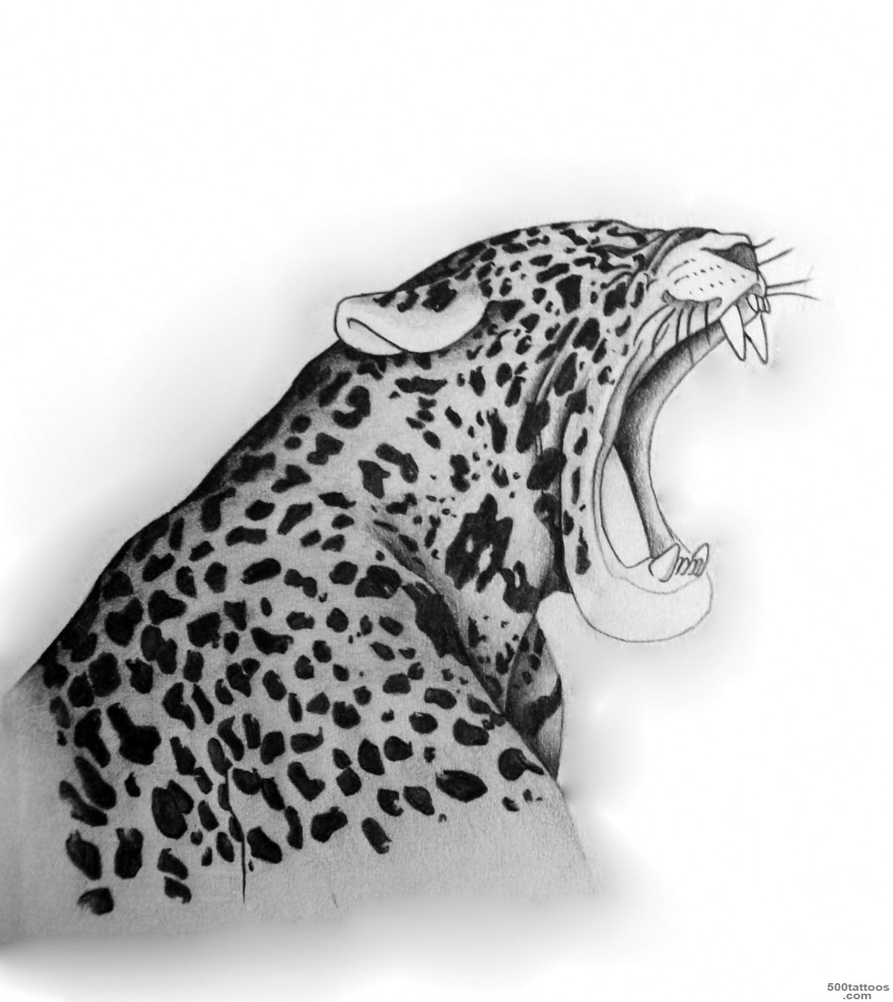 Labios Jaguar. Tattoo design for my back piece....   BriBe Art_37