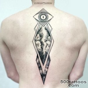 Keyhole Thunder Tattoo on Back  Best Tattoo Ideas Gallery_43