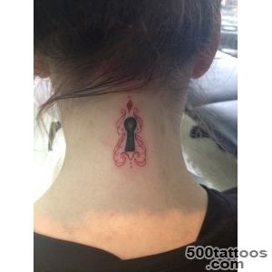 Pin Key Hole On The Back Of My Neck Uncatagorized Tattoos _32