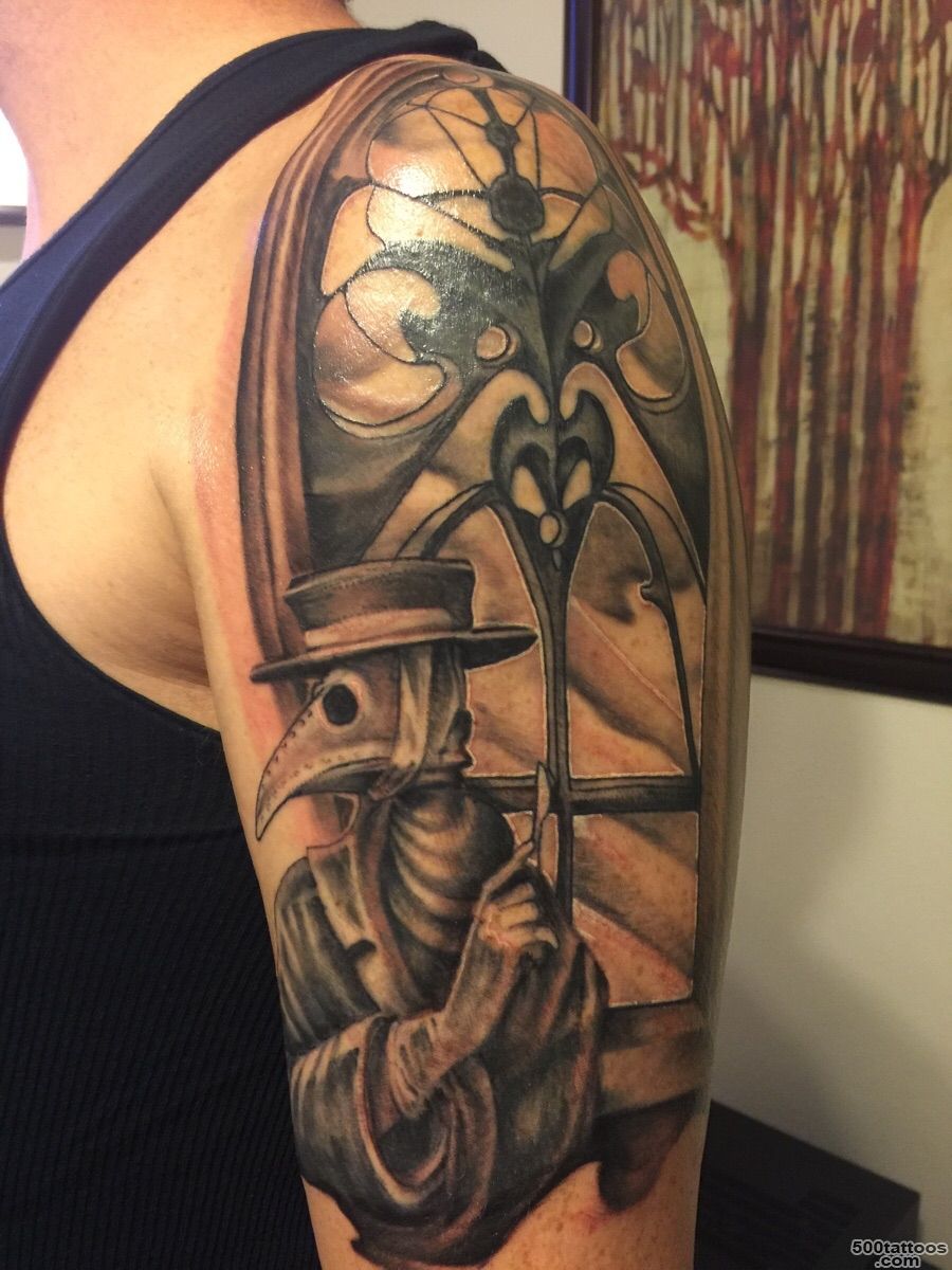 Plague Doctor cover up by Dillon Grant Land at Sunken City Tattoo ..._29