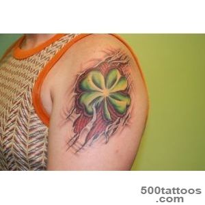 Shamrock Irish Luck Tattoo On Shoulder  Tattoobitecom_32