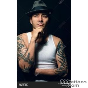 Sexy Man with tattoo, mafia Stock Photo amp Stock Images  Bigstock_43