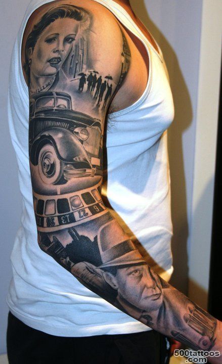 gangster theme sleeve by tattoomini  Tattoo ideas  Pinterest ..._39
