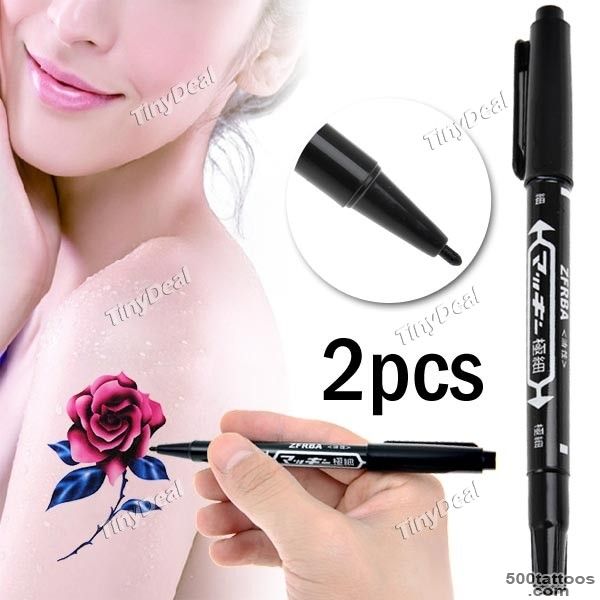 2pcs Tattoo Pen Tattoo Skin Marker Pen Dual Tips HBI 182636   TinyDeal_29
