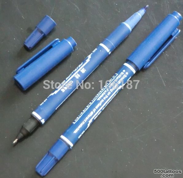 10Pcs Tattoo Black Marker Pen Marking Scribe black Pen Fine amp Reg ..._36