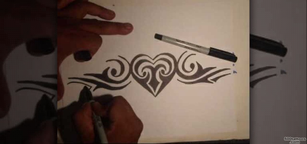 How to Draw a tribal heart tattoo with markers « Graffiti amp Urban Art_15