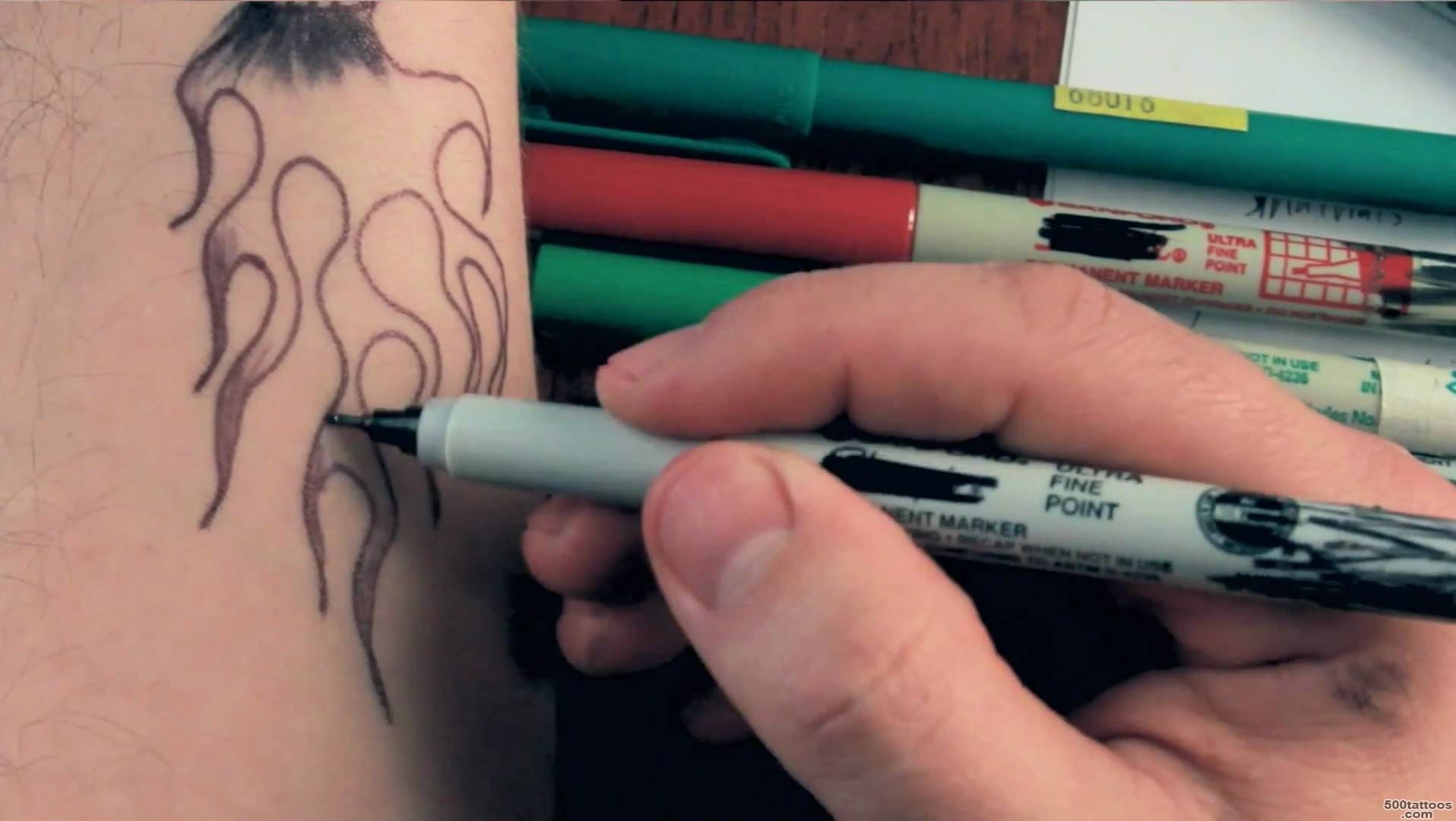 How To Draw Marker Tattoos Part 1   YouTube_1