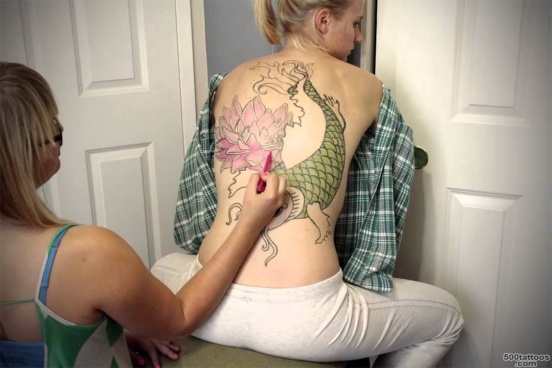 Topless Girl Gets Fish Tattoo With Markers   YouTube_3