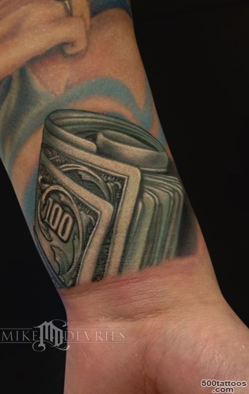 Mike DeVries  Tattoos  Color  Money Tattoo_31