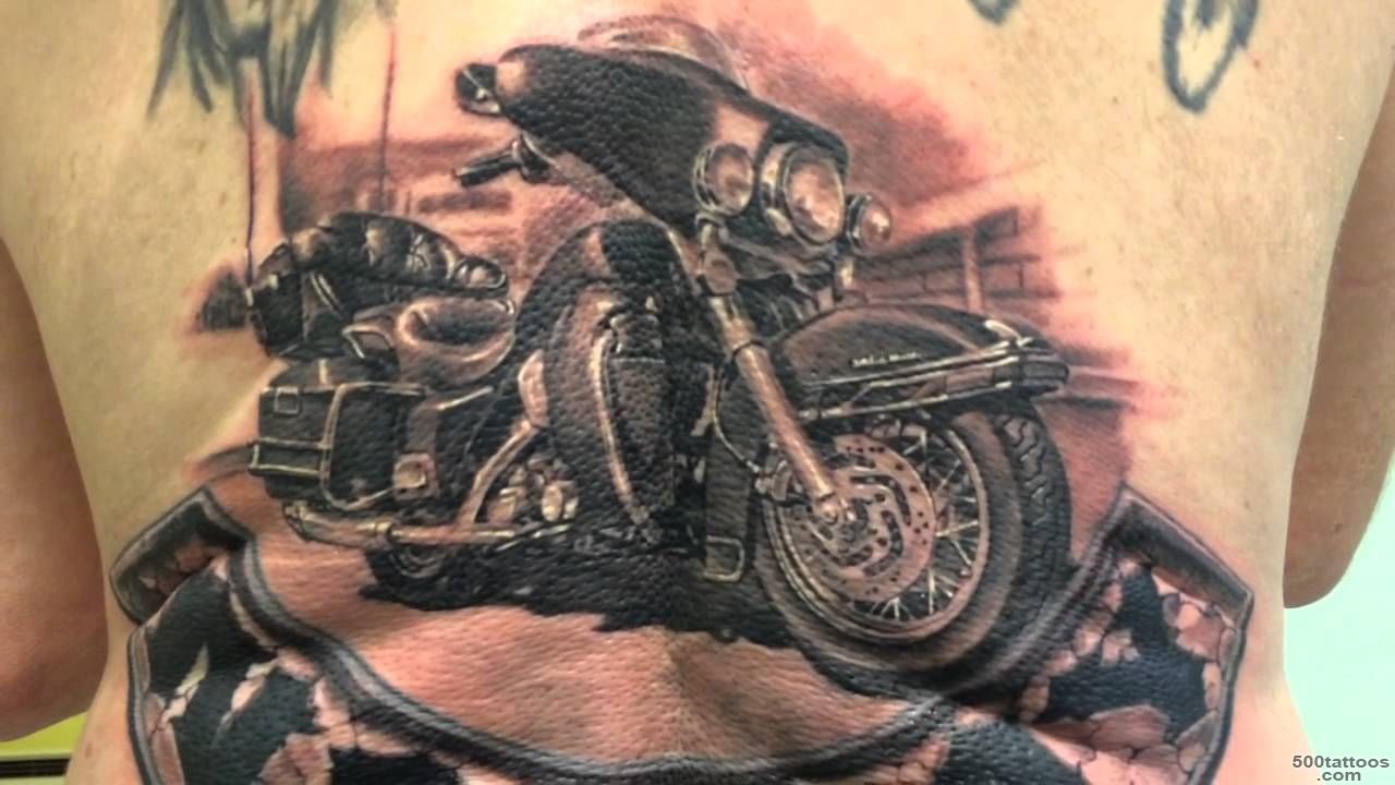 Harley Davidson moto tattoo   YouTube_25