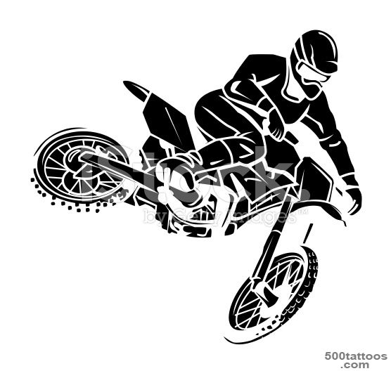 Moto cross rider tattoo stock vector art 54610660   iStock_45