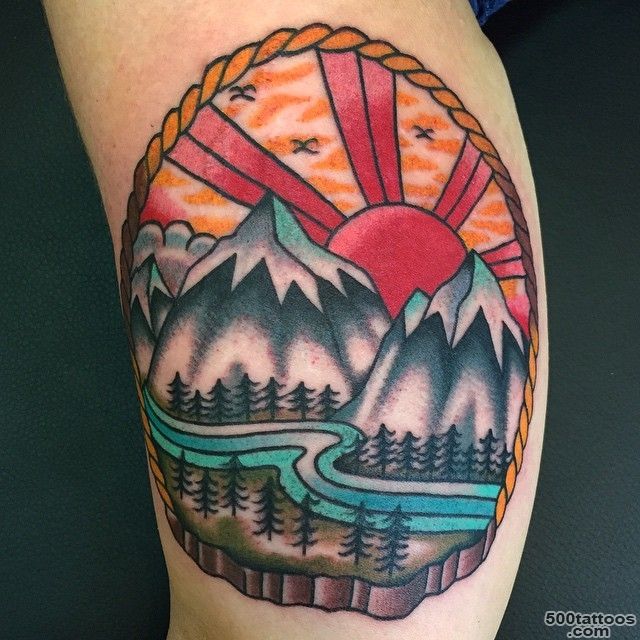 60 Fabulous Mountain Tattoo Designs for All Ages_28