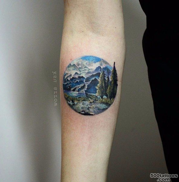 67+ Mountain Tattoos On Sleeve_40