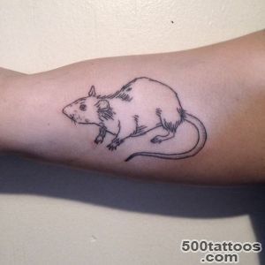 Simple big blsck line mouse tattoo on upper arm   Tattoospm_25