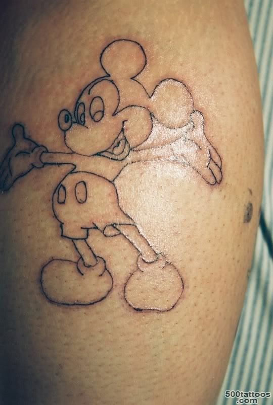 28+ Outline Mickey Mouse Tattoos_50
