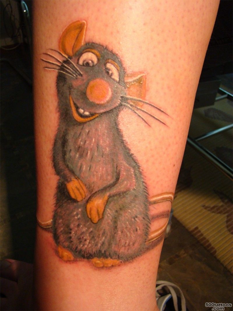 Huge cartoon ratatouille mouse tattoo   Tattoos.re_20