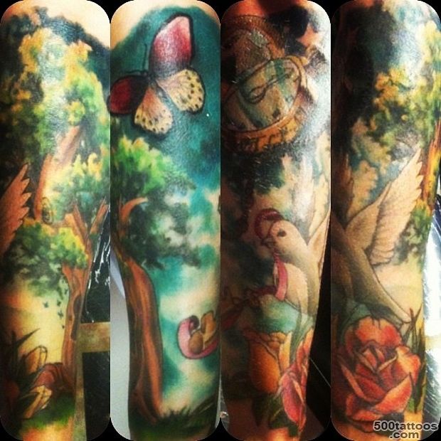 Collection of nature tattoos as a tattoo idea_41