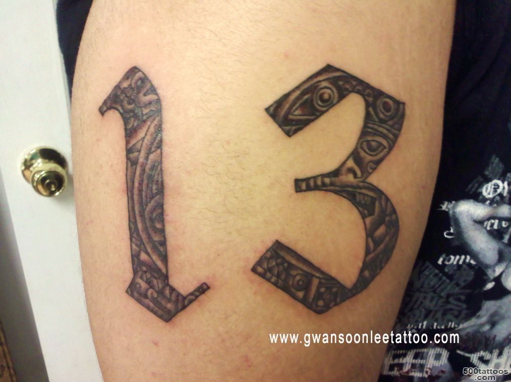Number Tattoo,Lettering,Number Thirteen Tattoo,Numbers,Lettering ..._12