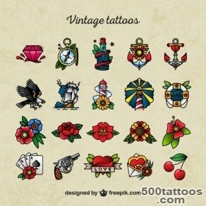 Old school tattoo icons Vector  Premium Download_2