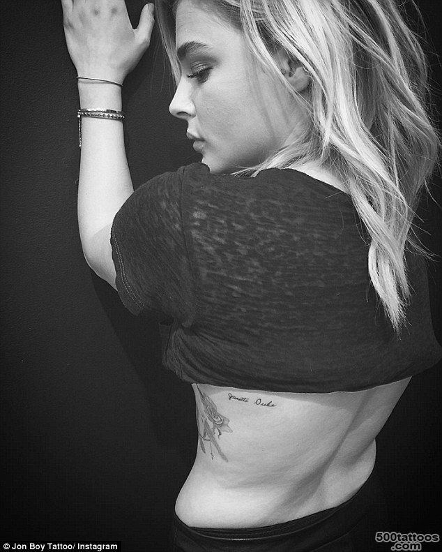 Chloe Moretz shows off new tattoo on her back by Jon Boy on ..._12
