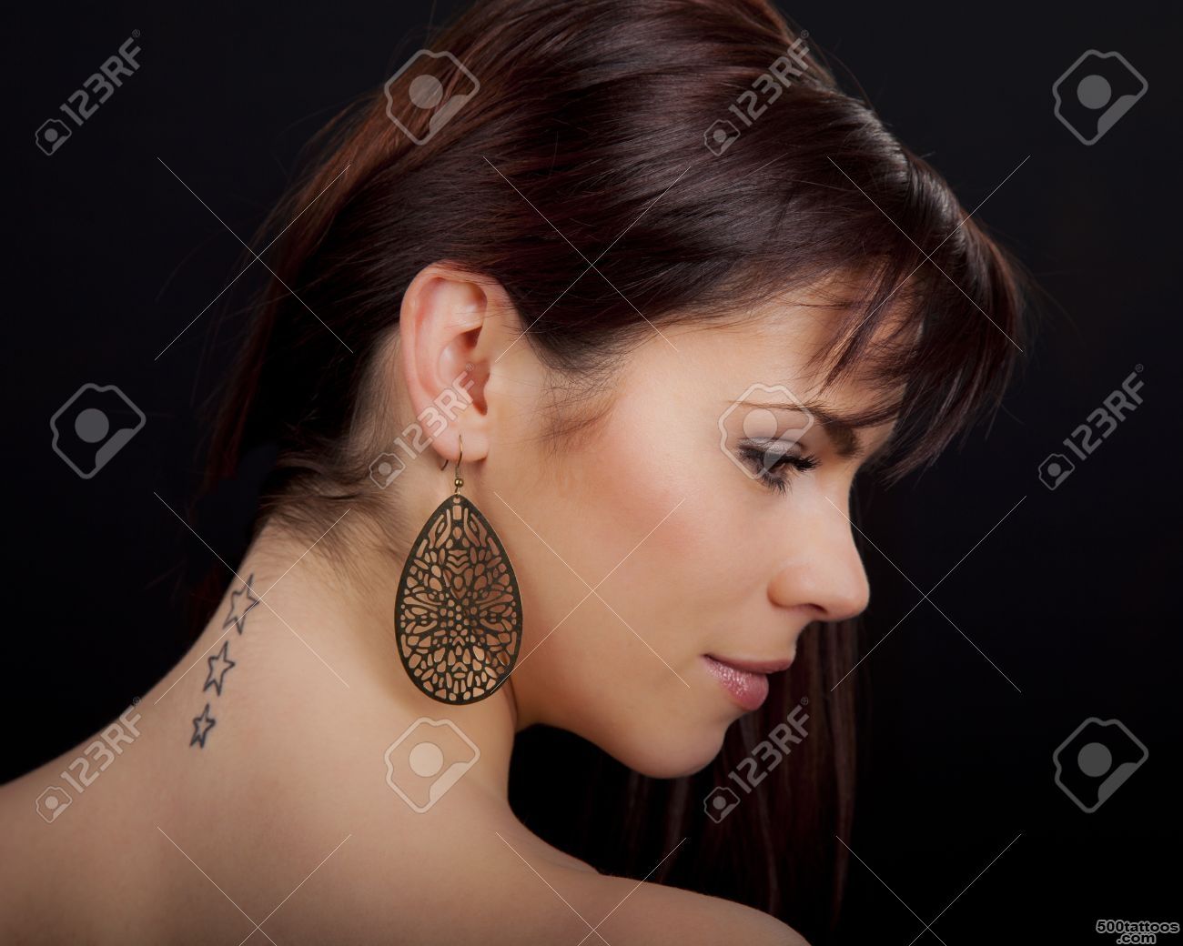 Portrait Of A Beautiful Young Romanian Woman With Star Shaped ..._45