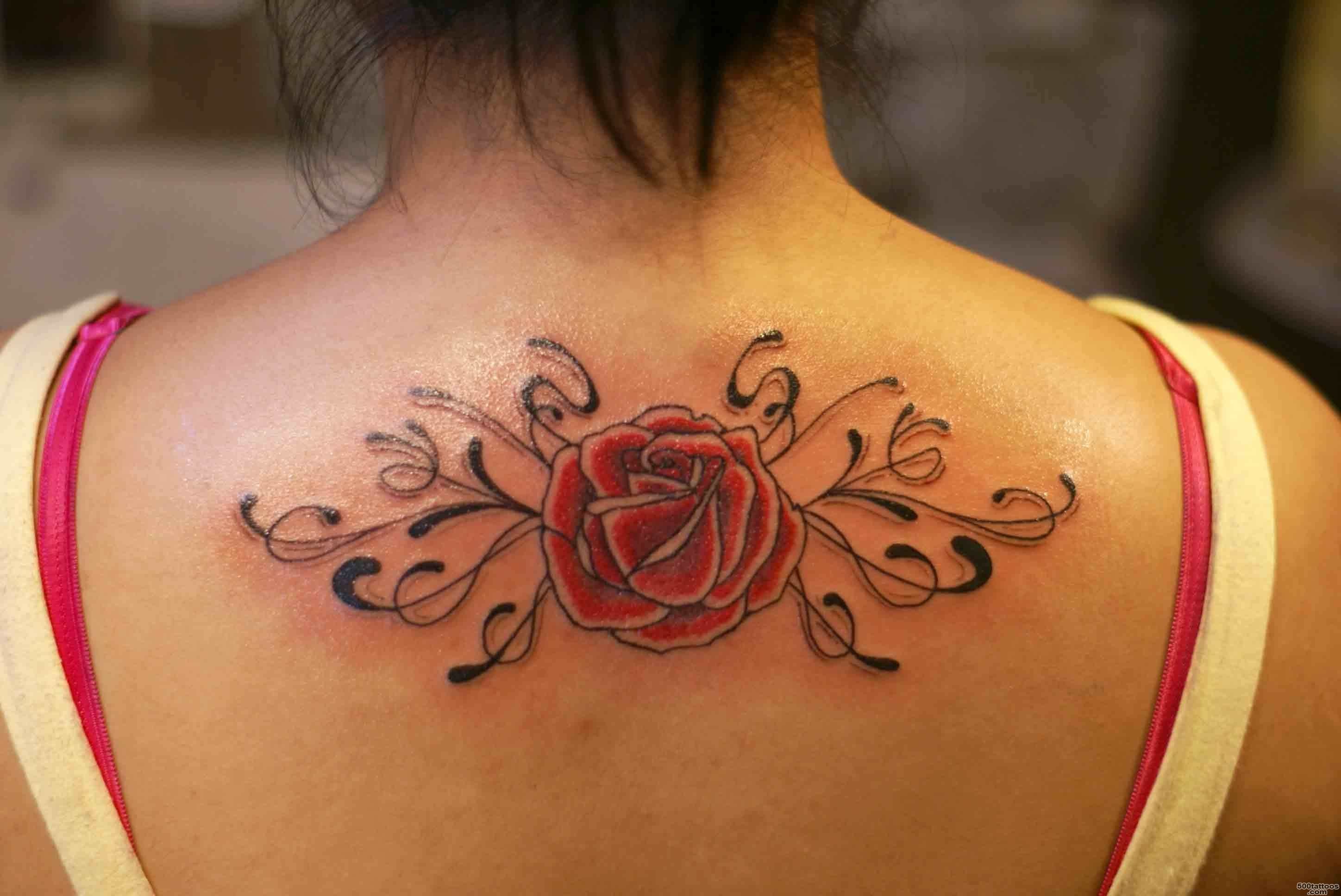 Rose tattoo on her back wallpapers and images   wallpapers ..._1