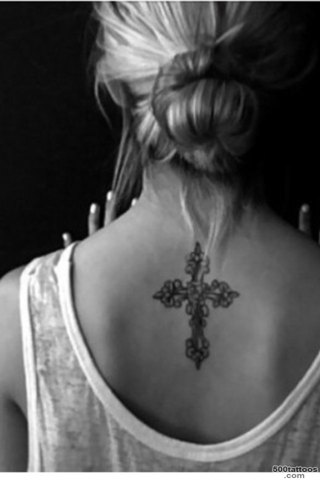 Women with cross on her back, under neck, I just really love this ..._27