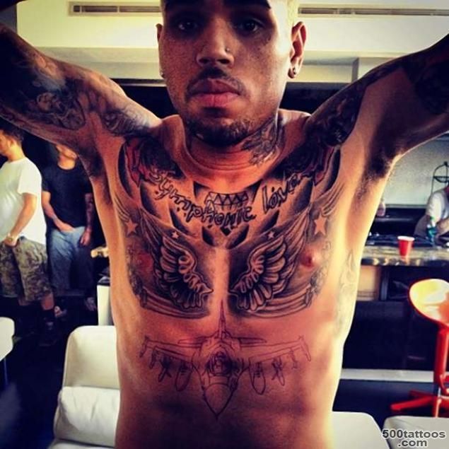 Chris Brown Chest Tattoo Meanings and Pictures of His Chest Tattoos_1