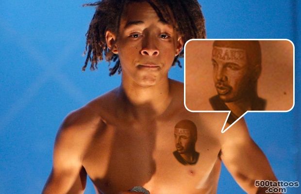Jaden Smith Gets Tattoo of Drake on his Chest_24