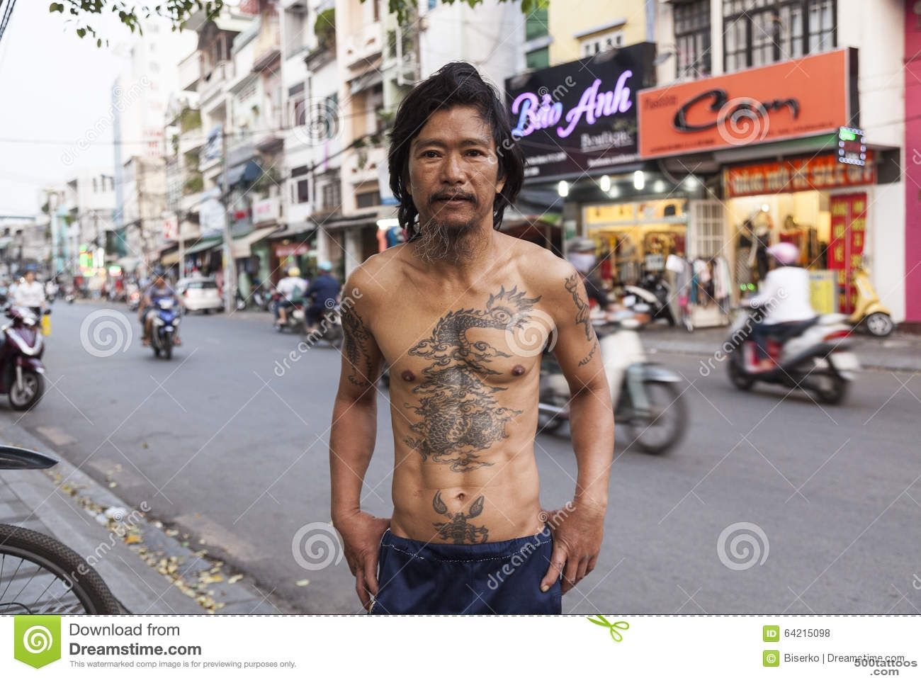 Pin Vietnamese Man With Traditional Tattoos On His Chest Which ..._38