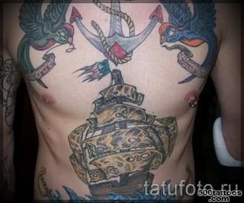 swallow tattoo on his chest   an example of the photo 7   tatufoto.ru_41