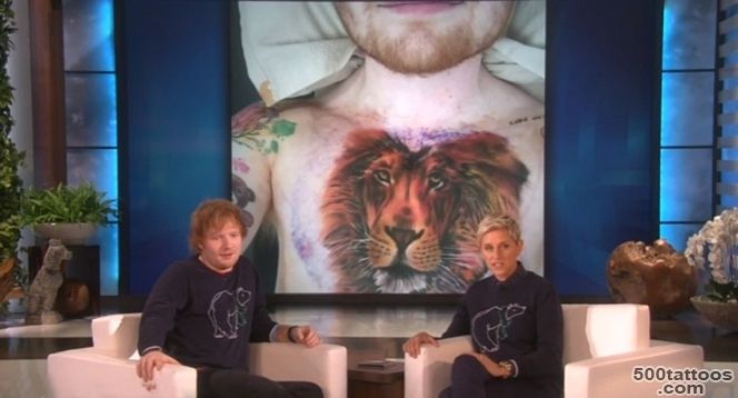 Why Did Ed Sheeran Have a Lion Tattooed on His Chest (Video ..._39