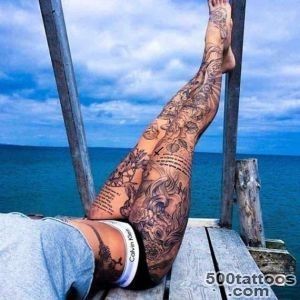 80 Fashionable and Wonderful Leg Tattoos and Designs_27