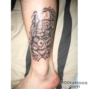 Gothic Gargoyle Tattoo On Leg   Tattoes Idea 2015  2016_42